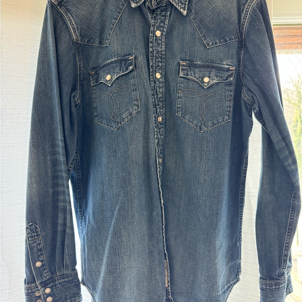 Dark Denim Western Shirt